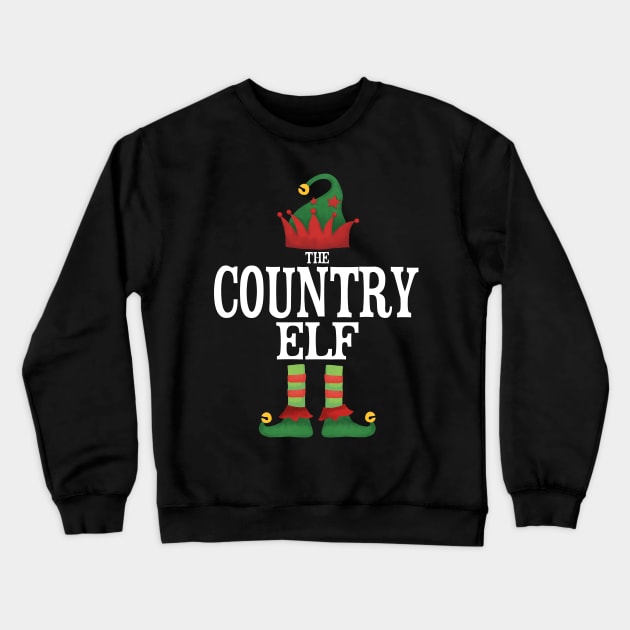 Country Elf Matching Family Group Christmas Party Pajamas Crewneck Sweatshirt by uglygiftideas